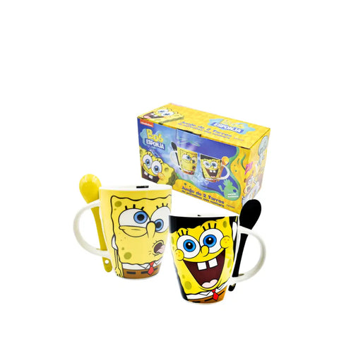 Juego de 2 Tarros de Porcelana de Bob Esponja - Tazas