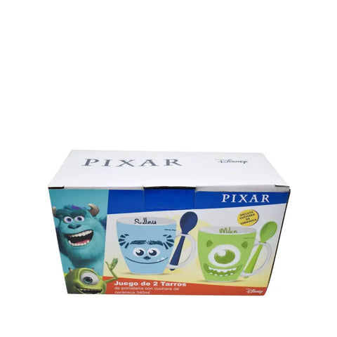 Juego de 2 Tarros con Cuchara de Mike Wazowski & Sulley -