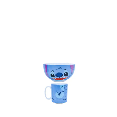 Taza y Tazon De Porcelana de Stitch - Tazas